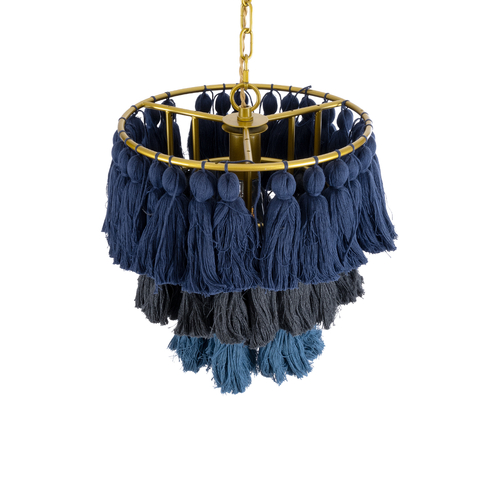 GLOBOSTAR® MISSOULA 02085 Boho Κρεμαστό Φωτιστικό Οροφής με Ντουί 1 x E27 AC 220-240V IP20 - Πολύχρωμο - Μ30 x Π30 x Υ40cm