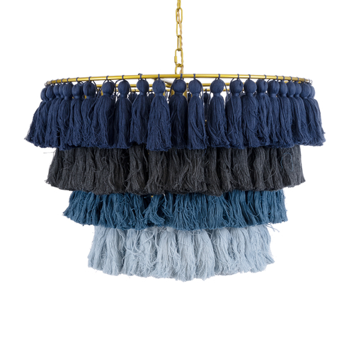 GLOBOSTAR® MISSOULA 02089 Boho Κρεμαστό Φωτιστικό Οροφής με Ντουί 1 x E27 AC 220-240V IP20 - Πολύχρωμο - Μ60 x Π60 x Υ40cm