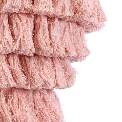 GLOBOSTAR® MISSOULA 02090 Boho Κρεμαστό Φωτιστικό Οροφής με Ντουί 1 x E27 AC 220-240V IP20 - Ροζ & Χρυσό - Μ60 x Π60 x Υ40cm