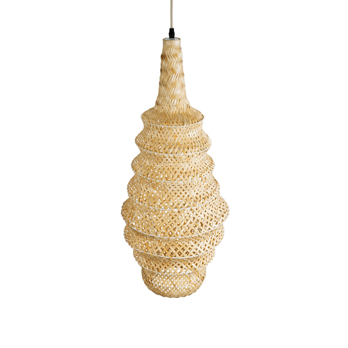 GLOBOSTAR® MAUI 02114 Boho Κρεμαστό Φωτιστικό Οροφής με Ντουί 1 x E27 AC 220-240V IP20 - Μπεζ - Μ30 x Π30 x Y77cm