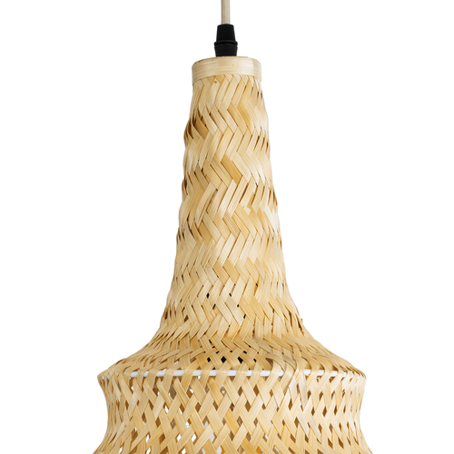 GLOBOSTAR® MAUI 02114 Boho Κρεμαστό Φωτιστικό Οροφής με Ντουί 1 x E27 AC 220-240V IP20 - Μπεζ - Μ30 x Π30 x Y77cm