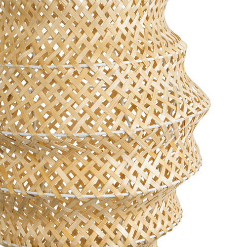 GLOBOSTAR® MAUI 02114 Boho Κρεμαστό Φωτιστικό Οροφής με Ντουί 1 x E27 AC 220-240V IP20 - Μπεζ - Μ30 x Π30 x Y77cm