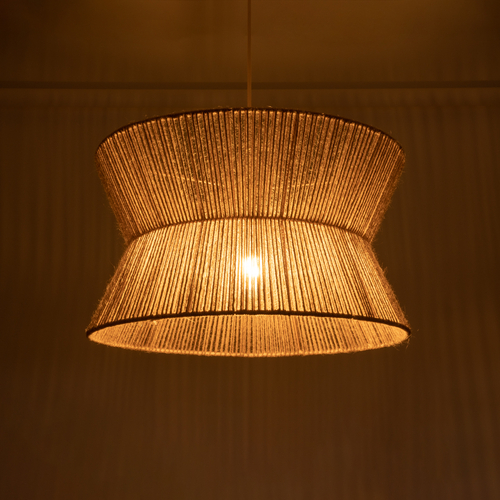 GLOBOSTAR® BISBEE 02204 Boho Κρεμαστό Φωτιστικό Οροφής με Ντουί 1 x E27 AC 220-240V IP20 - Μπεζ - Μ50 x Π50 x Υ28cm