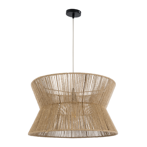 GLOBOSTAR® BISBEE 02204 Boho Κρεμαστό Φωτιστικό Οροφής με Ντουί 1 x E27 AC 220-240V IP20 - Μπεζ - Μ50 x Π50 x Υ28cm