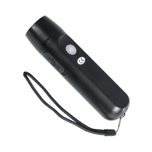 GloboStar® 79021 Φορητός Φακός Χειρός CREE LED 3W 240lm - με Επαναφορτιζόμενη Μπαταρία 1400mAh & Χειροκίνητο Φορτιστή Δυναμό - Ψυχρό Λευκό 6000K - Φ4.1 x Υ15cm