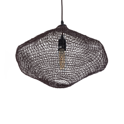 GLOBOSTAR® KENTUCKY 01863 Vintage Κρεμαστό Φωτιστικό Οροφής με Ντουί 1 x E27 AC 220-240V IP20 - Καφέ - Μ40 x Π40 x Υ30cm