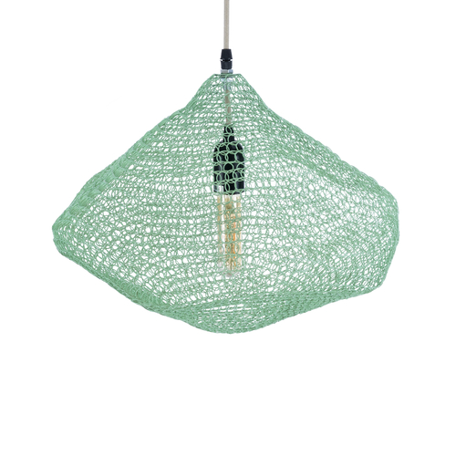 GLOBOSTAR® KENTUCKY 01864 Vintage Κρεμαστό Φωτιστικό Οροφής με Ντουί 1 x E27 AC 220-240V IP20 - Τιρκουάζ - Μ40 x Π40 x Υ30cm