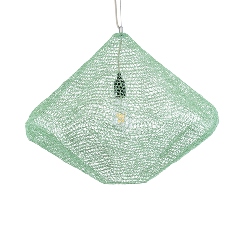 GLOBOSTAR® KENTUCKY 01866 Vintage Κρεμαστό Φωτιστικό Οροφής με Ντουί 1 x E27 AC 220-240V IP20 - Τιρκουάζ - Μ60 x Π60 x Υ50cm