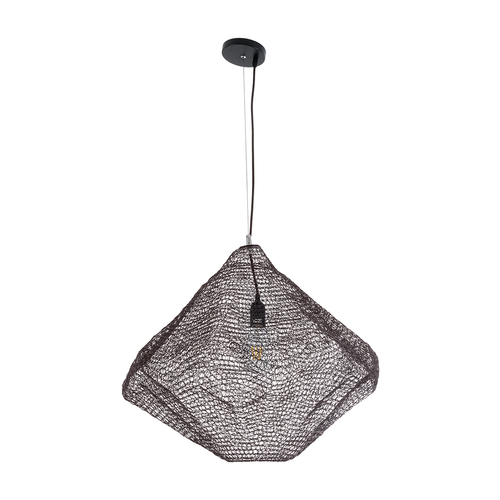 GLOBOSTAR® KENTUCKY 01867 Vintage Κρεμαστό Φωτιστικό Οροφής με Ντουί 1 x E27 AC 220-240V IP20 - Καφέ - Μ60 x Π60 x Υ50cm