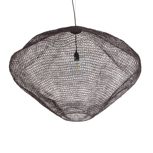 GLOBOSTAR® KENTUCKY 01869 Vintage Κρεμαστό Φωτιστικό Οροφής με Ντουί 1 x E27 AC 220-240V IP20 - Καφέ - Μ90 x Π90 x Υ70cm