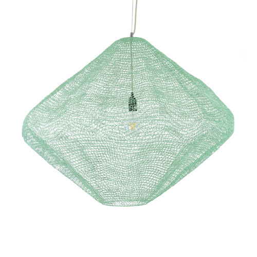 GLOBOSTAR® KENTUCKY 01870 Vintage Κρεμαστό Φωτιστικό Οροφής με Ντουί 1 x E27 AC 220-240V IP20 - Τιρκουάζ - Μ90 x Π90 x Υ70cm