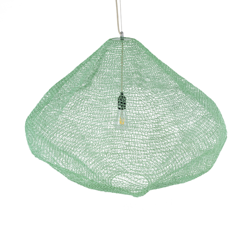 GLOBOSTAR® KENTUCKY 01870 Vintage Κρεμαστό Φωτιστικό Οροφής με Ντουί 1 x E27 AC 220-240V IP20 - Τιρκουάζ - Μ90 x Π90 x Υ70cm