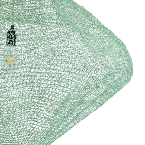 GLOBOSTAR® KENTUCKY 01870 Vintage Κρεμαστό Φωτιστικό Οροφής με Ντουί 1 x E27 AC 220-240V IP20 - Τιρκουάζ - Μ90 x Π90 x Υ70cm