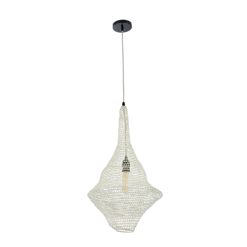 GLOBOSTAR® KENTUCKY 01871 Vintage Κρεμαστό Φωτιστικό Οροφής με Ντουί 1 x E27 AC 220-240V IP20 - Μπεζ - Μ35 x Π35 x Υ60cm