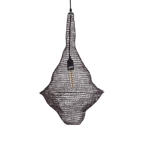 GLOBOSTAR® KENTUCKY 01872 Vintage Κρεμαστό Φωτιστικό Οροφής με Ντουί 1 x E27 AC 220-240V IP20 - Καφέ - Μ35 x Π35 x Υ60cm