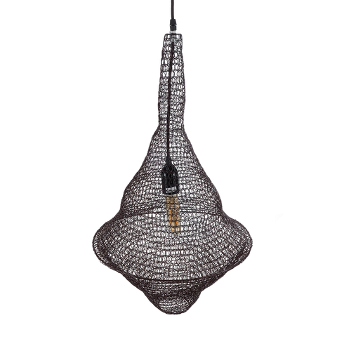 GLOBOSTAR® KENTUCKY 01872 Vintage Κρεμαστό Φωτιστικό Οροφής με Ντουί 1 x E27 AC 220-240V IP20 - Καφέ - Μ35 x Π35 x Υ60cm