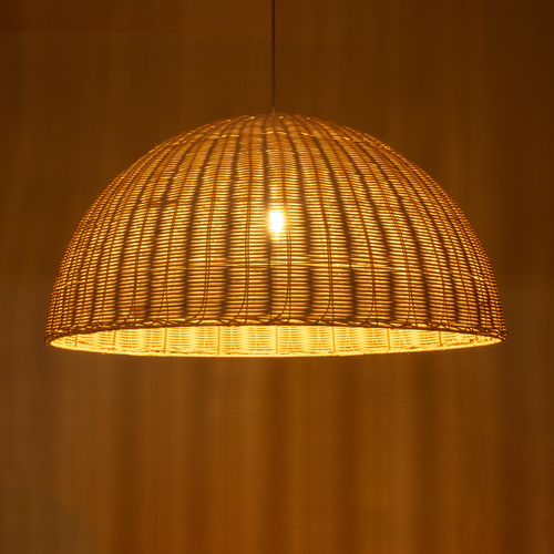 GLOBOSTAR® MONTANA 02379 Boho Κρεμαστό Φωτιστικό Οροφής με Ντουί 1 x E27 AC 220-240V IP20 - Μπεζ - Μ80 x Π80 x Υ40cm