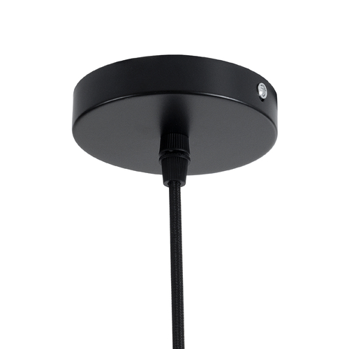 GLOBOSTAR® MONTANA 02383 Boho Κρεμαστό Φωτιστικό Οροφής με Ντουί 1 x E27 AC 220-240V IP20 - Μαύρο - Μ50 x Π50 x Υ25cm