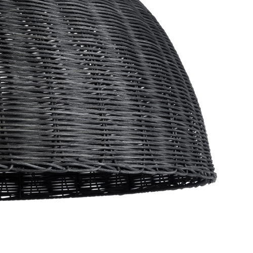 GLOBOSTAR® MONTANA 02384 Boho Κρεμαστό Φωτιστικό Οροφής με Ντουί 1 x E27 AC 220-240V IP20 - Μαύρο - Μ80 x Π80 x Υ40cm