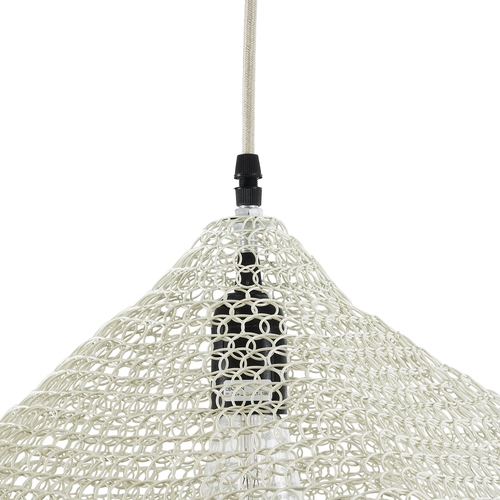 GLOBOSTAR® KENTUCKY 01862 Vintage Κρεμαστό Φωτιστικό Οροφής με Ντουί 1 x E27 AC 220-240V IP20 - Μπεζ - Μ40 x Π40 x Υ30cm