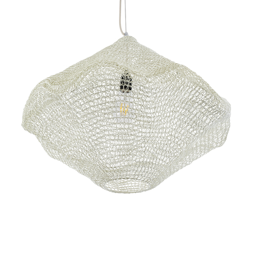 GLOBOSTAR® KENTUCKY 01865 Vintage Κρεμαστό Φωτιστικό Οροφής με Ντουί 1 x E27 AC 220-240V IP20 - Μπεζ - Μ60 x Π60 x Υ50cm