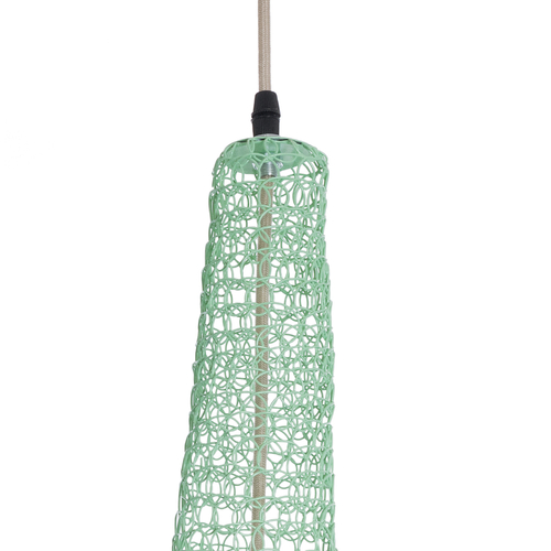 GLOBOSTAR® KENTUCKY 01876 Vintage Κρεμαστό Φωτιστικό Οροφής με Ντουί 1 x E27 AC 220-240V IP20 - Τιρκουάζ - Μ50 x Π50 x Υ90cm