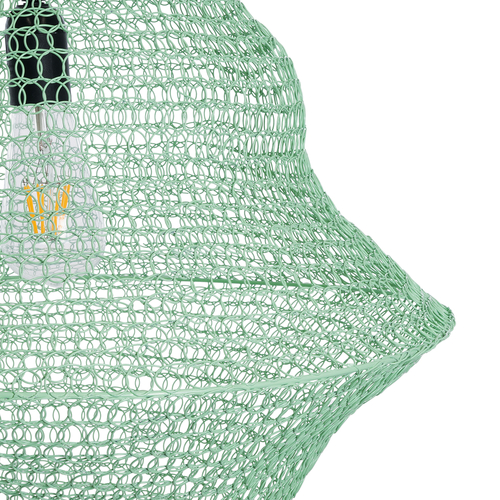 GLOBOSTAR® KENTUCKY 01876 Vintage Κρεμαστό Φωτιστικό Οροφής με Ντουί 1 x E27 AC 220-240V IP20 - Τιρκουάζ - Μ50 x Π50 x Υ90cm