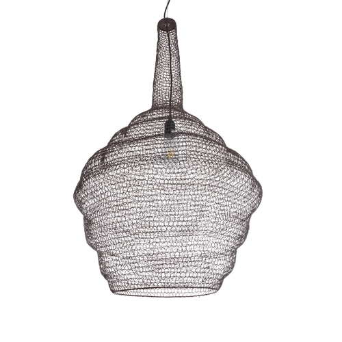 GLOBOSTAR® KENTUCKY 01884 Vintage Κρεμαστό Φωτιστικό Οροφής με Ντουί 1 x E27 AC 220-240V IP20 - Καφέ - Μ60 x Π60 x Υ90cm