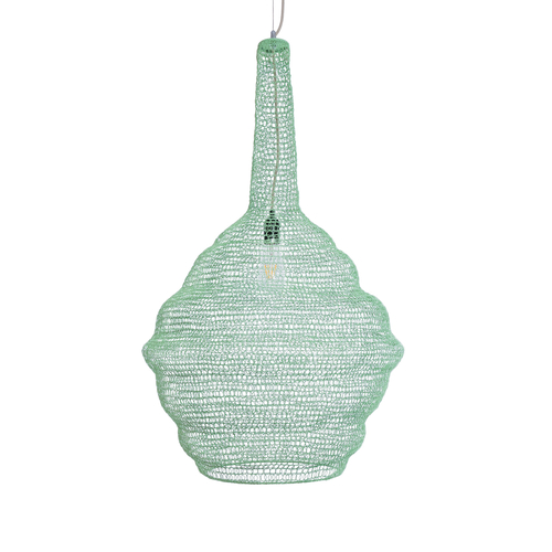 GLOBOSTAR® KENTUCKY 01885 Vintage Κρεμαστό Φωτιστικό Οροφής με Ντουί 1 x E27 AC 220-240V IP20 - Τιρκουάζ - Μ60 x Π60 x Υ90cm