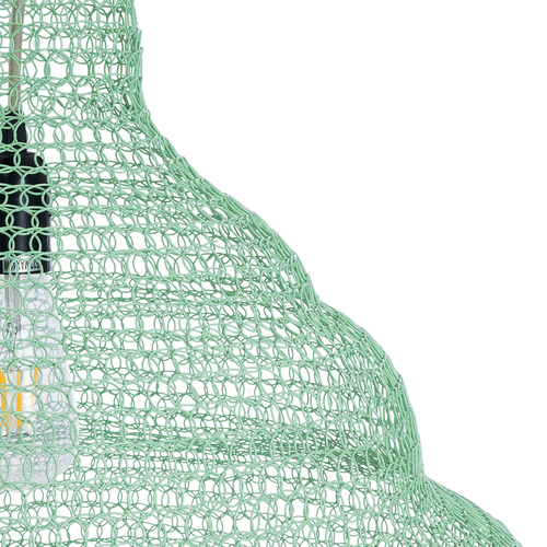 GLOBOSTAR® KENTUCKY 01885 Vintage Κρεμαστό Φωτιστικό Οροφής με Ντουί 1 x E27 AC 220-240V IP20 - Τιρκουάζ - Μ60 x Π60 x Υ90cm