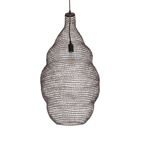 GLOBOSTAR® KENTUCKY 01896 Vintage Κρεμαστό Φωτιστικό Οροφής με Ντουί 1 x E27 AC 220-240V IP20 - Καφέ - Μ40 x Π40 x Υ70cm