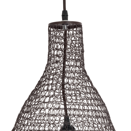 GLOBOSTAR® KENTUCKY 01896 Vintage Κρεμαστό Φωτιστικό Οροφής με Ντουί 1 x E27 AC 220-240V IP20 - Καφέ - Μ40 x Π40 x Υ70cm