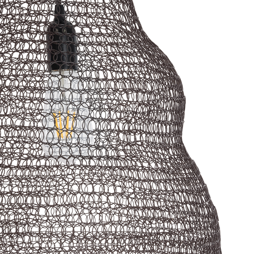 GLOBOSTAR® KENTUCKY 01896 Vintage Κρεμαστό Φωτιστικό Οροφής με Ντουί 1 x E27 AC 220-240V IP20 - Καφέ - Μ40 x Π40 x Υ70cm