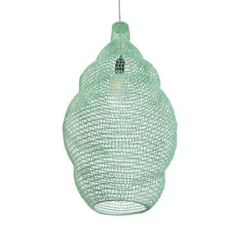 GLOBOSTAR® KENTUCKY 01897 Vintage Κρεμαστό Φωτιστικό Οροφής με Ντουί 1 x E27 AC 220-240V IP20 - Τιρκουάζ - Μ40 x Π40 x Υ70cm