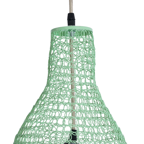 GLOBOSTAR® KENTUCKY 01897 Vintage Κρεμαστό Φωτιστικό Οροφής με Ντουί 1 x E27 AC 220-240V IP20 - Τιρκουάζ - Μ40 x Π40 x Υ70cm