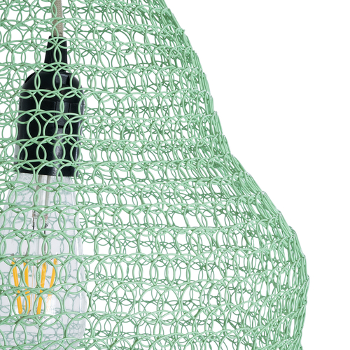 GLOBOSTAR® KENTUCKY 01897 Vintage Κρεμαστό Φωτιστικό Οροφής με Ντουί 1 x E27 AC 220-240V IP20 - Τιρκουάζ - Μ40 x Π40 x Υ70cm