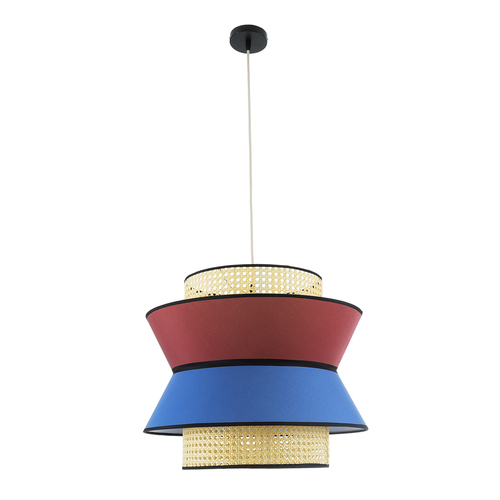 GLOBOSTAR® SAIGE 01919 Boho Κρεμαστό Φωτιστικό Οροφής με Ντουί 1 x E27 AC 220-240V IP20 - Πολύχρωμο - Μ50 x Π50 x Υ43cm