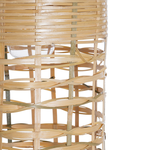 GLOBOSTAR® WAIKIKI 02350 Boho Κρεμαστό Φωτιστικό Οροφής με Ντουί 1 x E27 AC 220-240V IP20 - Μπεζ - Μ20 x Π20 x Υ80cm