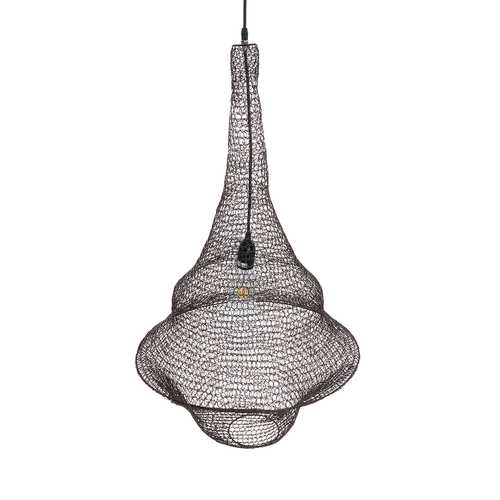 GLOBOSTAR® KENTUCKY 01875 Vintage Κρεμαστό Φωτιστικό Οροφής με Ντουί 1 x E27 AC 220-240V IP20 - Καφέ - Μ50 x Π50 x Υ90cm