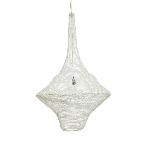 GLOBOSTAR® KENTUCKY 01877 Vintage Κρεμαστό Φωτιστικό Οροφής με Ντουί 1 x E27 AC 220-240V IP20 - Λευκό - Μ80 x Π80 x Υ140cm