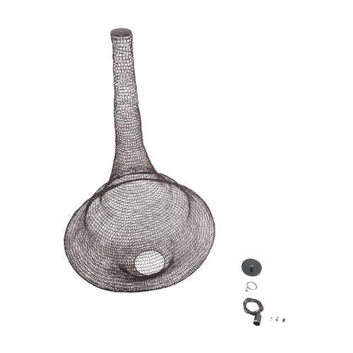 GLOBOSTAR® KENTUCKY 01878 Vintage Κρεμαστό Φωτιστικό Οροφής με Ντουί 1 x E27 AC 220-240V IP20 - Καφέ - Μ80 x Π80 x Υ140cm