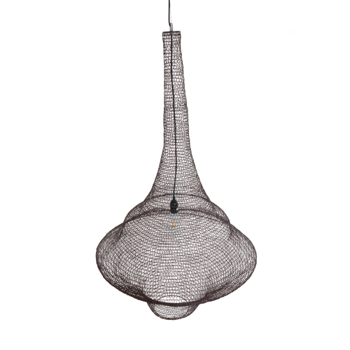 GLOBOSTAR® KENTUCKY 01878 Vintage Κρεμαστό Φωτιστικό Οροφής με Ντουί 1 x E27 AC 220-240V IP20 - Καφέ - Μ80 x Π80 x Υ140cm