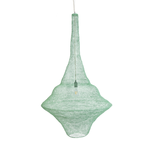 GLOBOSTAR® KENTUCKY 01879 Vintage Κρεμαστό Φωτιστικό Οροφής με Ντουί 1 x E27 AC 220-240V IP20 - Τιρκουάζ - Μ80 x Π80 x Υ140cm