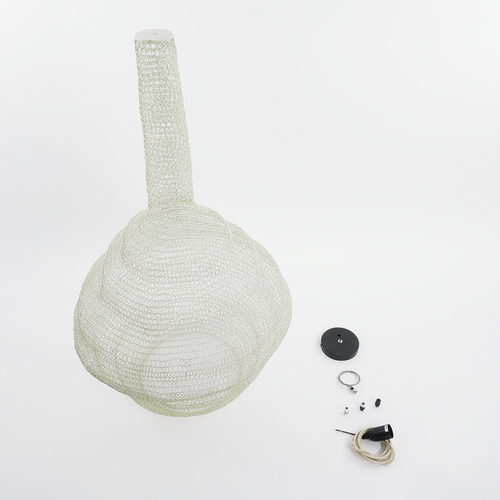 GLOBOSTAR® KENTUCKY 01883 Vintage Κρεμαστό Φωτιστικό Οροφής με Ντουί 1 x E27 AC 220-240V IP20 - Λευκό - Μ60 x Π60 x Υ90cm