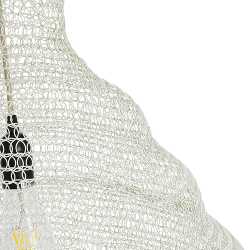 GLOBOSTAR® KENTUCKY 01883 Vintage Κρεμαστό Φωτιστικό Οροφής με Ντουί 1 x E27 AC 220-240V IP20 - Λευκό - Μ60 x Π60 x Υ90cm