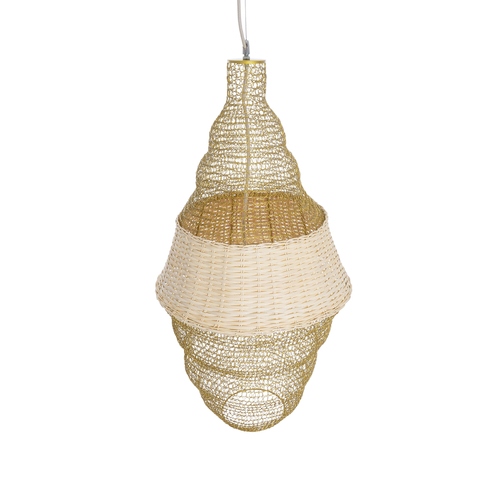 GLOBOSTAR® KENTUCKY 01910 Vintage Κρεμαστό Φωτιστικό Οροφής με Ντουί 1 x E27 AC 220-240V IP20 - Μπεζ - Μ40 x Π40 x Υ80cm