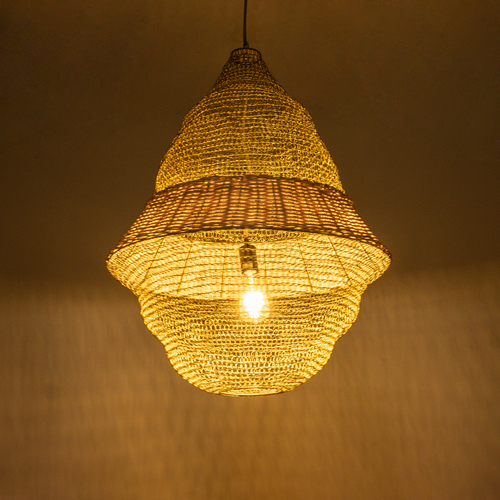 GLOBOSTAR® KENTUCKY 01911 Vintage Κρεμαστό Φωτιστικό Οροφής με Ντουί 1 x E27 AC 220-240V IP20 - Μπεζ - Μ60 x Π60 x Υ80cm