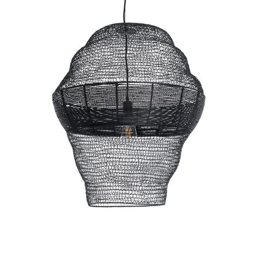 GLOBOSTAR® KENTUCKY 01912 Vintage Κρεμαστό Φωτιστικό Οροφής με Ντουί 1 x E27 AC 220-240V IP20 - Μαύρο - Μ60 x Π60 x Υ70cm