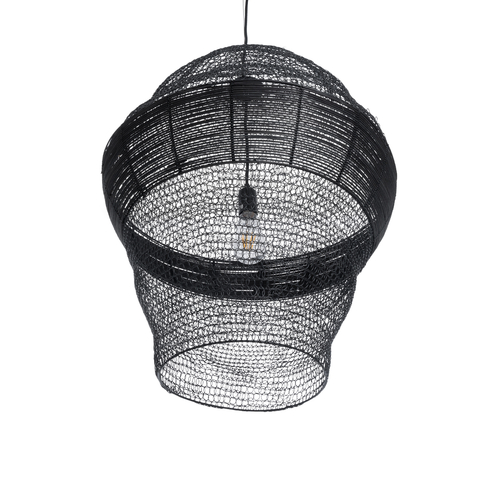 GLOBOSTAR® KENTUCKY 01912 Vintage Κρεμαστό Φωτιστικό Οροφής με Ντουί 1 x E27 AC 220-240V IP20 - Μαύρο - Μ60 x Π60 x Υ70cm