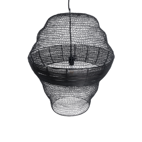 GLOBOSTAR® KENTUCKY 01912 Vintage Κρεμαστό Φωτιστικό Οροφής με Ντουί 1 x E27 AC 220-240V IP20 - Μαύρο - Μ60 x Π60 x Υ70cm